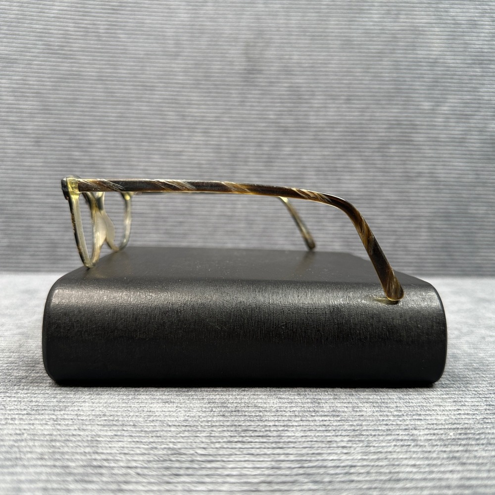 Bulova Newport Black Horn Cat Eye Eyeglasses Frames 52-17-135 NEWPORT BKHRN - Picture 3 of 15